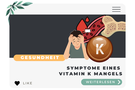 Symptome eines Vitamin K Mangels